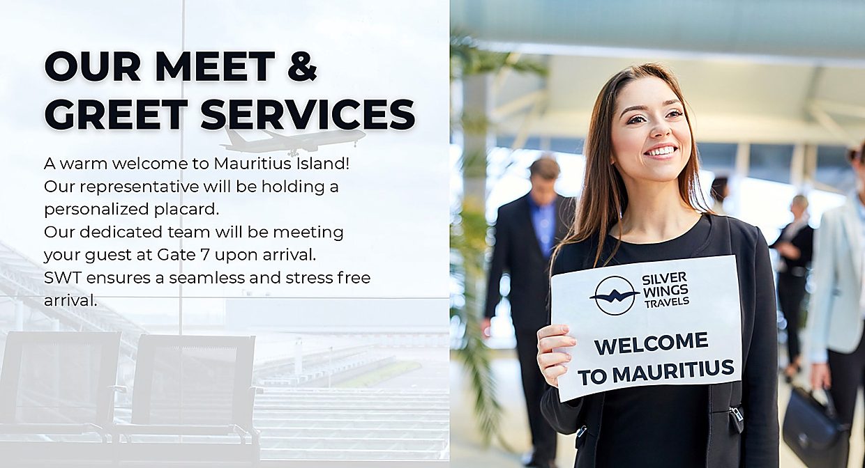 Airport meet and greet representative with a welcome placard