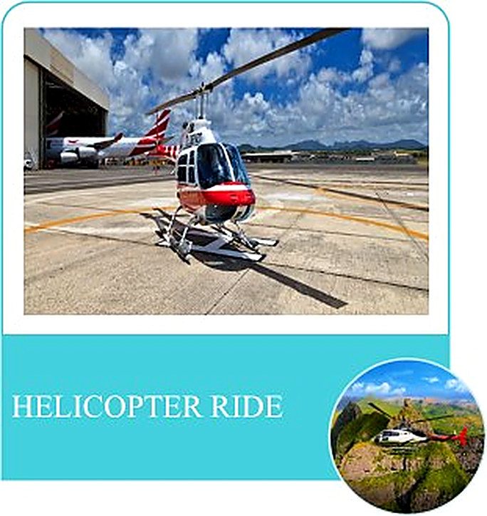 Helicopter — operates daily, from the north